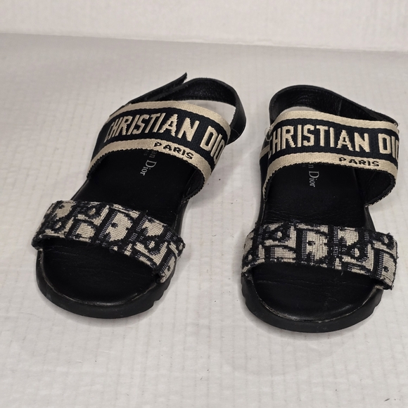 Dior Kids Sandals Size 30 Oblique Monogram Toddler Girls Luxury Shoes - Picture 10 of 14